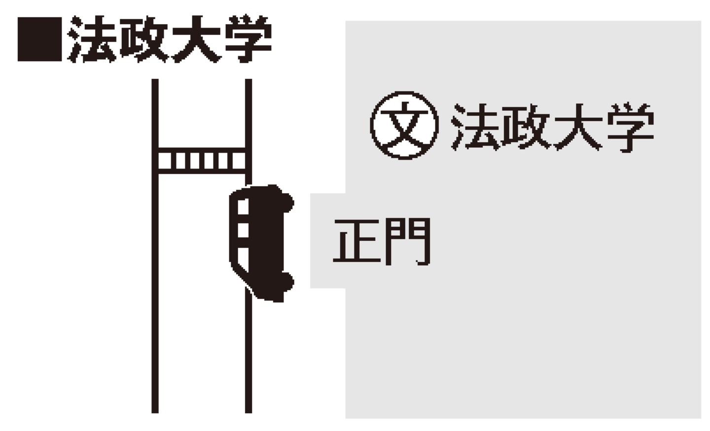 法政大学前停留所地図