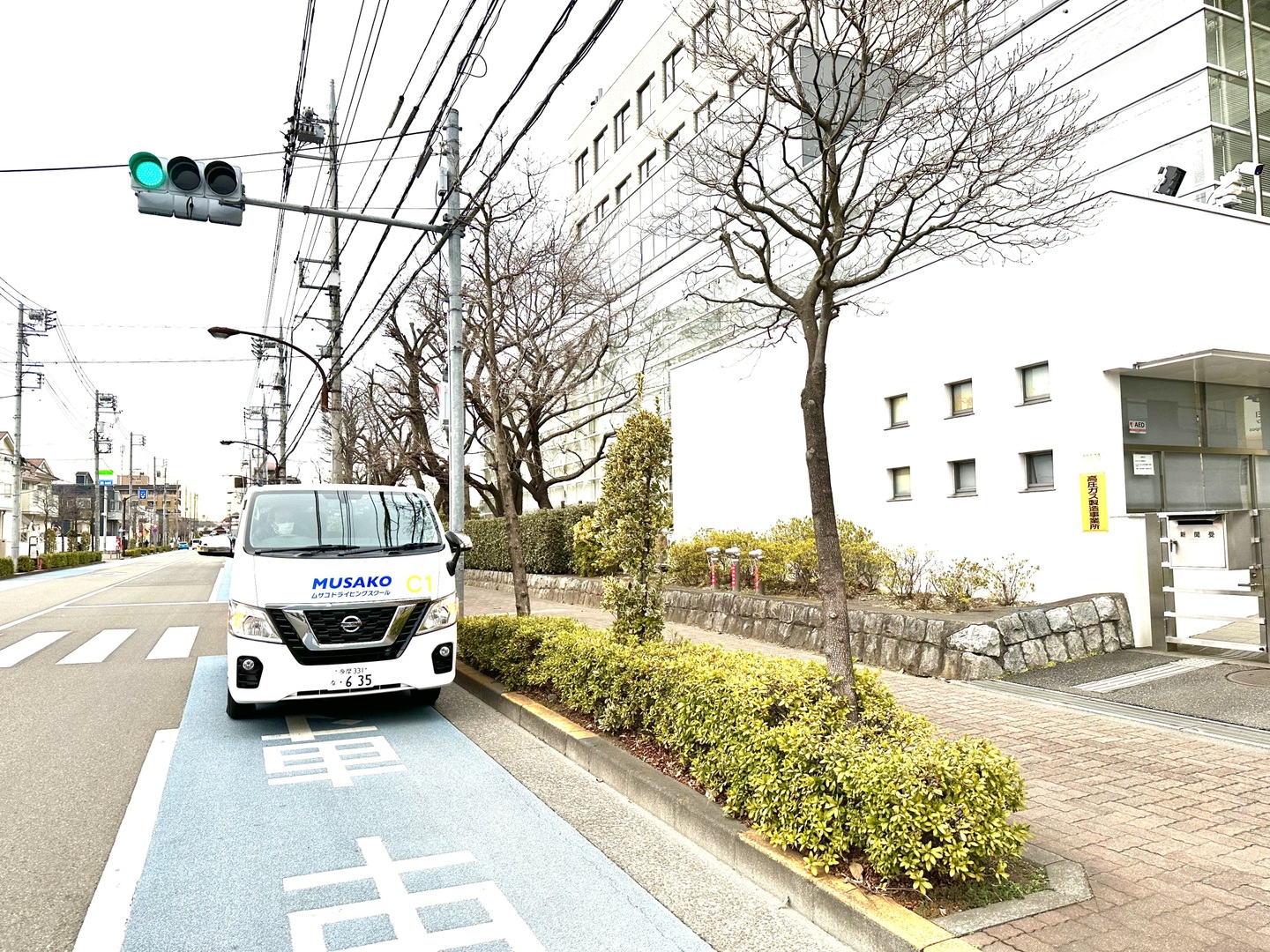 法政大学前停留所付近写真
